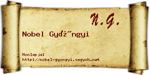 Nobel Gyöngyi névjegykártya